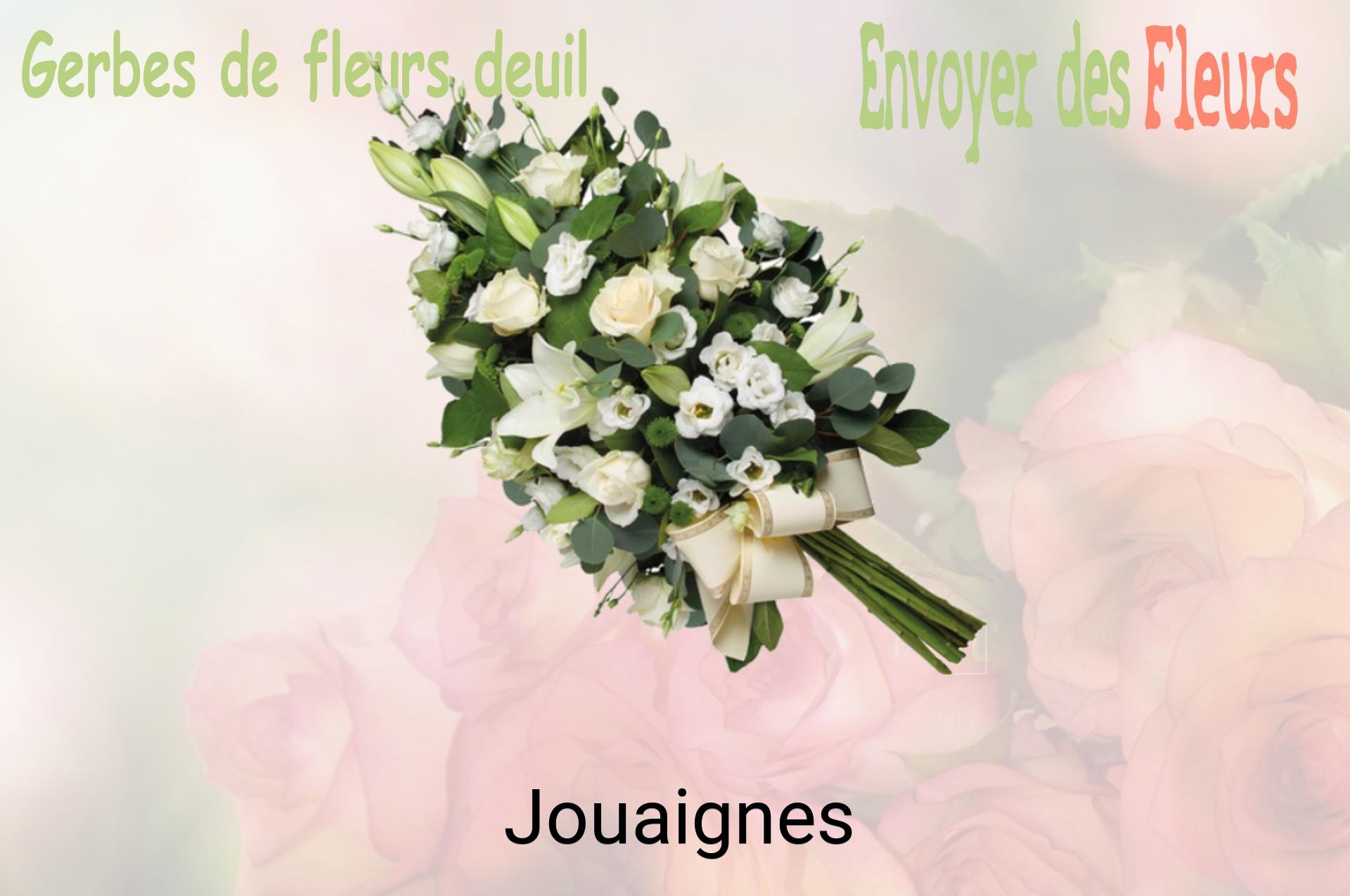 Gerbe de fleurs de deuil livrée à Jouaignes